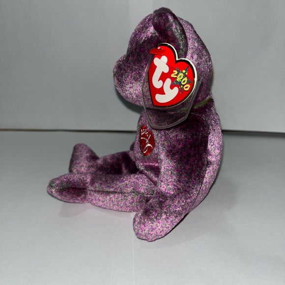 Ty Beanie Baby 2000 Signature Bear Purple With Tag - Picture 2 of 5